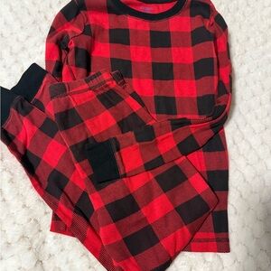 GAP Kids Red and Black Check Pajama Set
